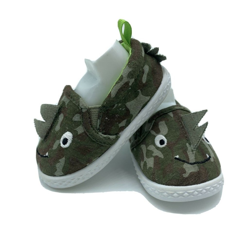 Baby Boy Shoes Size 2 Camouflage Dinosaurs Monster